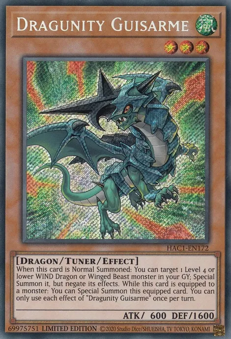 Dragunity Guisarme [HAC1-EN172] Secret Rare | Exor Games Truro