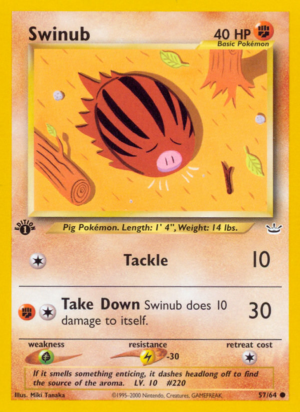 Swinub (57/64) [Neo Revelation 1st Edition] | Exor Games Truro