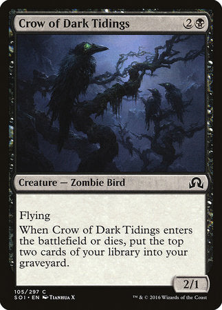 Crow of Dark Tidings [Shadows over Innistrad] | Exor Games Truro