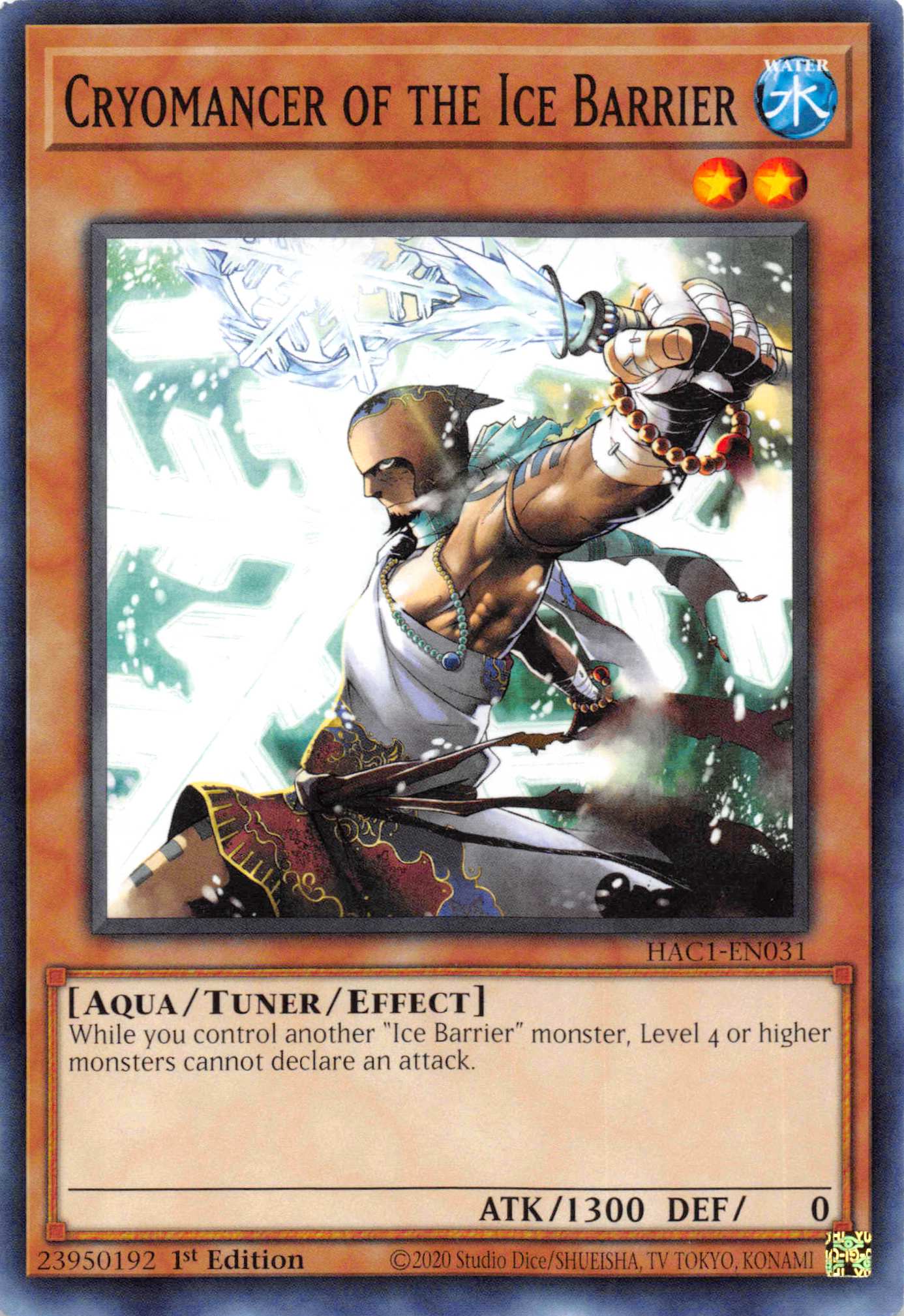 Cryomancer of the Ice Barrier [HAC1-EN031] Common | Exor Games Truro