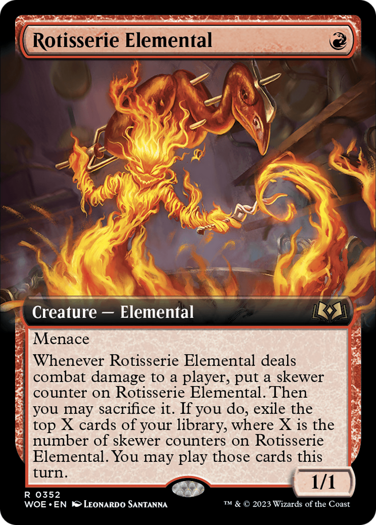 Rotisserie Elemental (Extended Art) [Wilds of Eldraine] | Exor Games Truro