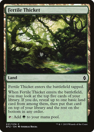 Fertile Thicket [Battle for Zendikar] | Exor Games Truro