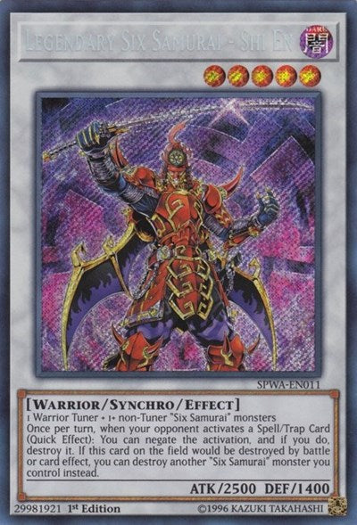 Legendary Six Samurai - Shi En [SPWA-EN011] Secret Rare | Exor Games Truro