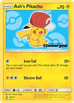 Ash's Pikachu (SM113) [Sun & Moon: Black Star Promos] | Exor Games Truro