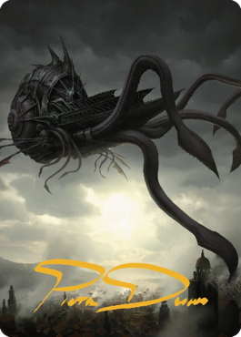 Nautiloid Ship Art Card (Gold-Stamped Signature) [Commander Legends: Battle for Baldur's Gate Art Series] | Exor Games Truro