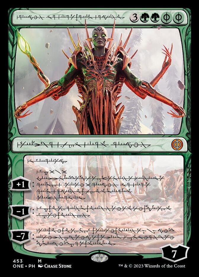 Nissa, Ascended Animist (Phyrexian Step-and-Compleat Foil) [Phyrexia: All Will Be One] | Exor Games Truro