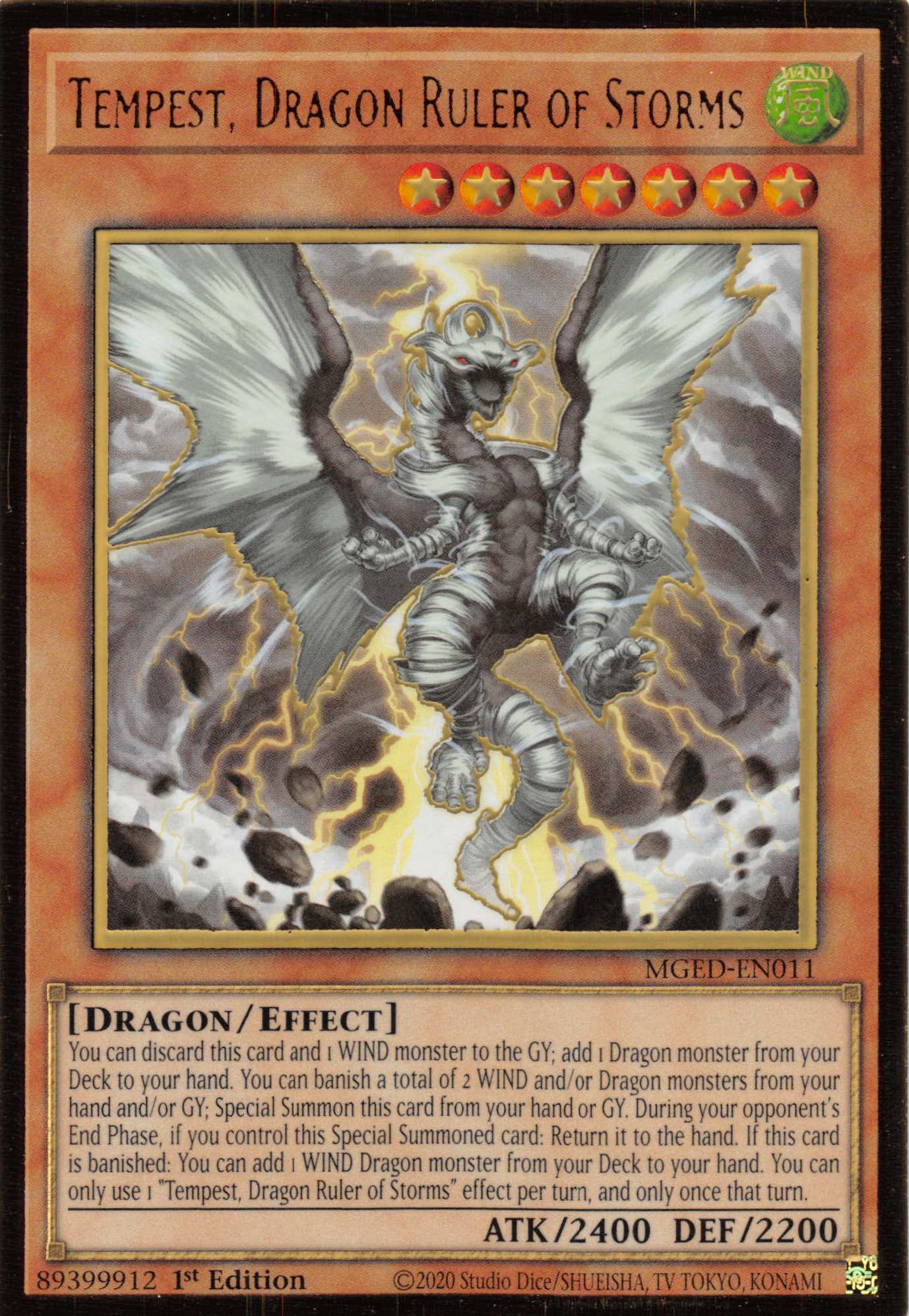 Tempest, Dragon Ruler of Storms [MGED-EN011] Gold Rare | Exor Games Truro