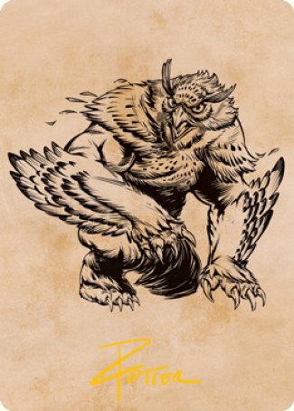 Owlbear (Showcase) Art Card (Gold-Stamped Signature) [Dungeons & Dragons: Adventures in the Forgotten Realms Art Series] | Exor Games Truro