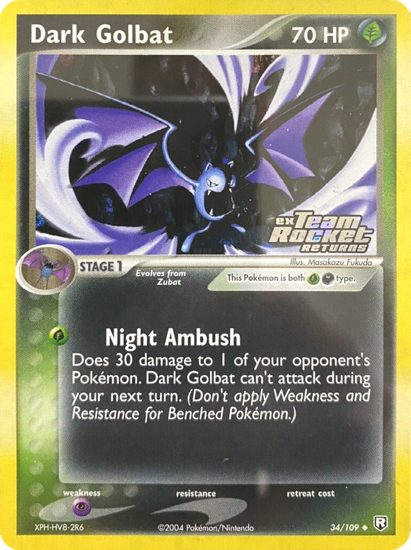 Dark Golbat (34/109) (Stamped) [EX: Team Rocket Returns] | Exor Games Truro