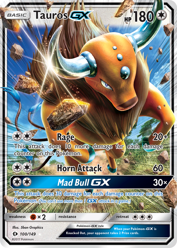 Tauros GX (100/149) [Sun & Moon: Base Set] | Exor Games Truro