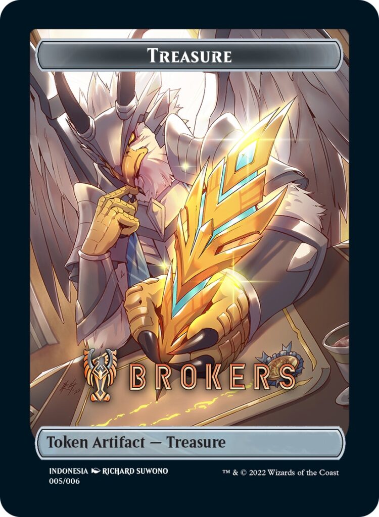 Treasure Token (Brokers) (Southeast Asia Artists) [Streets of New Capenna Tokens] | Exor Games Truro