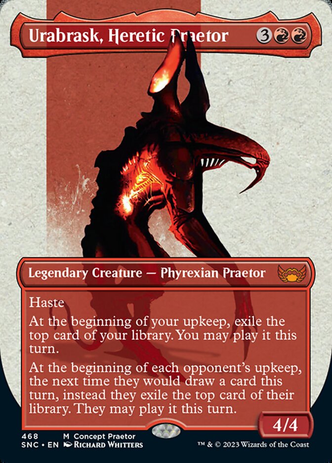 Urabrask, Heretic Praetor (Borderless Concept Praetors) [Phyrexia: All Will Be One] | Exor Games Truro