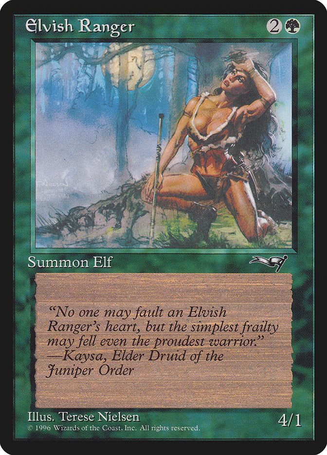 Elvish Ranger (Moon Background) [Alliances] | Exor Games Truro