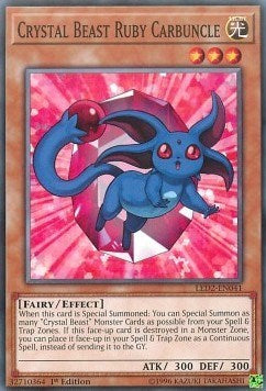 Crystal Beast Ruby Carbuncle [LED2-EN041] Common | Exor Games Truro