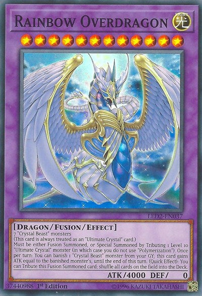 Rainbow Overdragon [LED2-EN037] Super Rare | Exor Games Truro