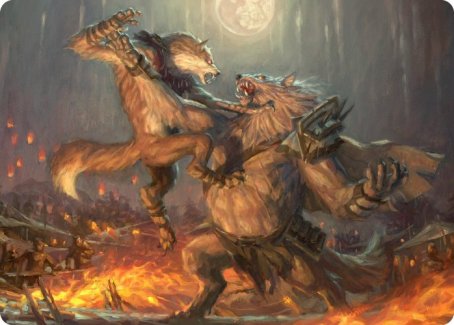 Duel for Dominance Art Card [Innistrad: Midnight Hunt Art Series] | Exor Games Truro