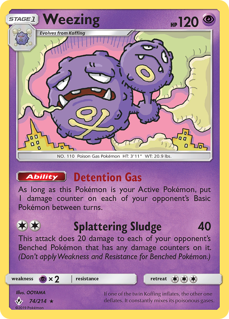 Weezing (74/214) [Sun & Moon: Unbroken Bonds] | Exor Games Truro