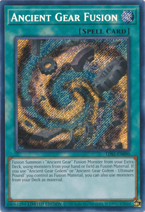 Ancient Gear Fusion [LDS1-EN090] Secret Rare | Exor Games Truro