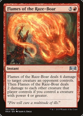 Flames of the Raze-Boar [Ravnica Allegiance] | Exor Games Truro