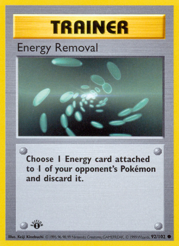 Energy Removal (92/102) (Shadowless) [Base Set 1st Edition] | Exor Games Truro