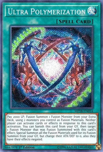 Ultra Polymerization [MP18-EN014] Secret Rare | Exor Games Truro