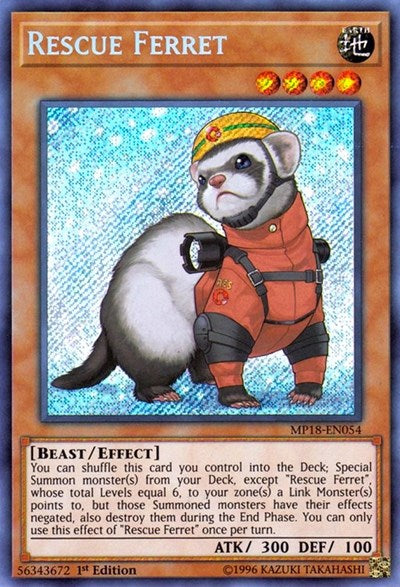 Rescue Ferret [MP18-EN054] Secret Rare | Exor Games Truro