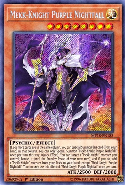 Mekk-Knight Purple Nightfall [MP18-EN183] Secret Rare | Exor Games Truro