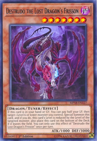 Destrudo the Lost Dragon's Frisson [MP18-EN127] Rare | Exor Games Truro
