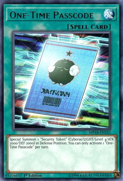 One-Time Passcode [MP18-EN141] Rare | Exor Games Truro