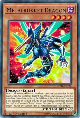 Metalrokket Dragon [MP18-EN176] Rare | Exor Games Truro