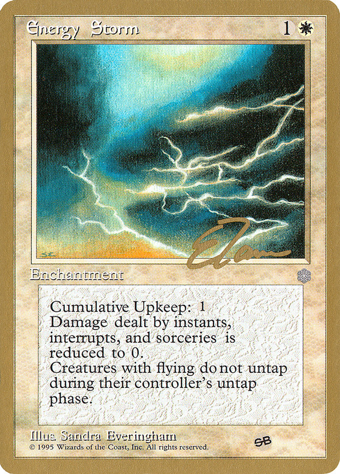 Energy Storm (Eric Tam) (SB) [Pro Tour Collector Set] | Exor Games Truro