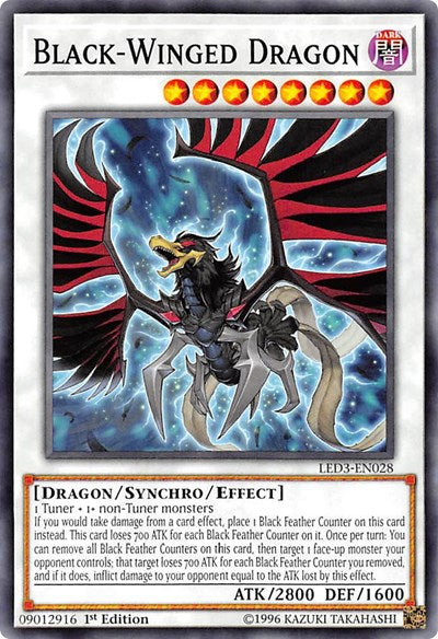 Black-Winged Dragon [LED3-EN028] Common | Exor Games Truro