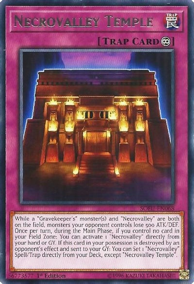 Necrovalley Temple [SOFU-EN068] Rare | Exor Games Truro