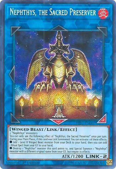 Nephthys, the Sacred Preserver [HISU-EN007] Secret Rare | Exor Games Truro