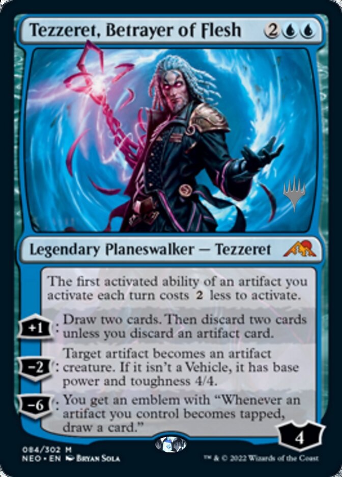 Tezzeret, Betrayer of Flesh (Promo Pack) [Kamigawa: Neon Dynasty Promos] | Exor Games Truro