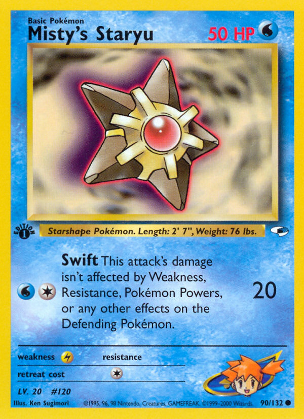 Misty's Staryu (90/132) [Gym Heroes 1st Edition] | Exor Games Truro