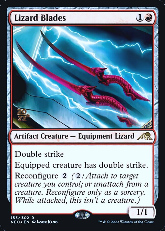 Lizard Blades [Kamigawa: Neon Dynasty Prerelease Promos] | Exor Games Truro