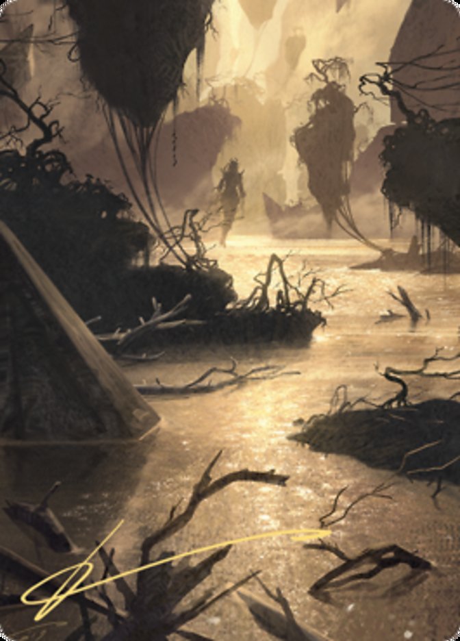 Murkwater Pathway Art Card (Gold-Stamped Signature) [Zendikar Rising Art Series] | Exor Games Truro