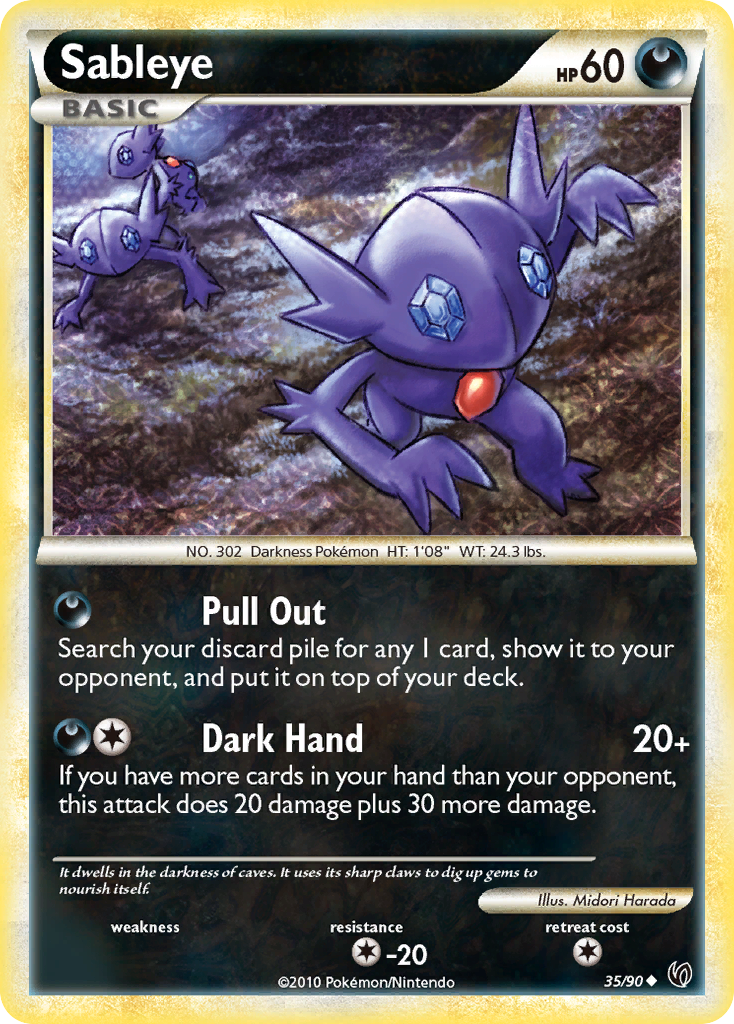 Sableye (35/90) [HeartGold & SoulSilver: Undaunted] | Exor Games Truro