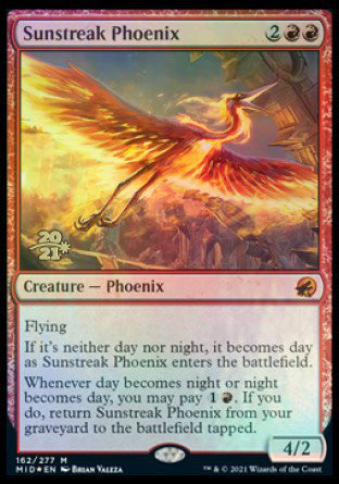 Sunstreak Phoenix [Innistrad: Midnight Hunt Prerelease Promos] | Exor Games Truro