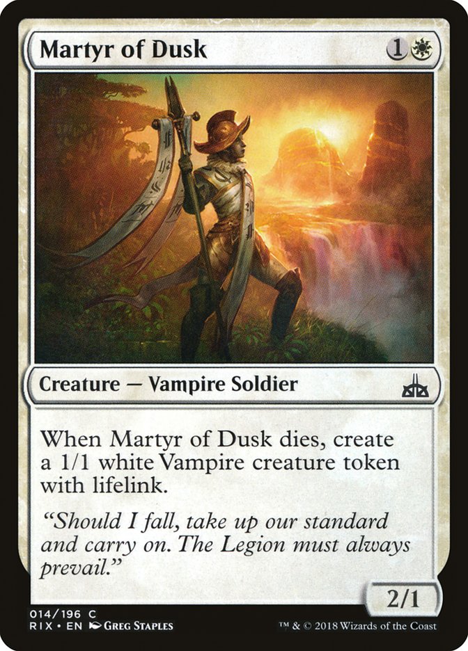 Martyr of Dusk [Rivals of Ixalan] | Exor Games Truro