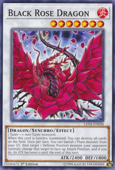 Black Rose Dragon [LED4-EN028] Common | Exor Games Truro