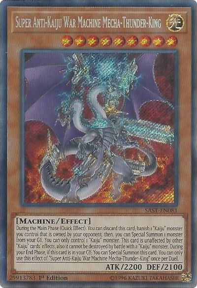 Super Anti-Kaiju War Machine Mecha-Thunder-King [SAST-EN081] Secret Rare | Exor Games Truro