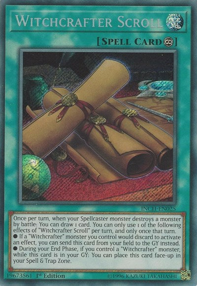 Witchcrafter Scroll [INCH-EN025] Secret Rare | Exor Games Truro