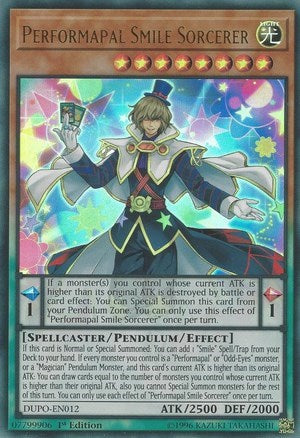 Performapal Smile Sorcerer [DUPO-EN012] Ultra Rare | Exor Games Truro