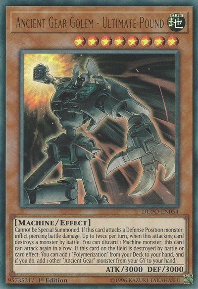 Ancient Gear Golem - Ultimate Pound [DUPO-EN054] Ultra Rare | Exor Games Truro