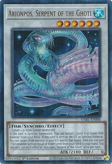 Arionpos, Serpent of the Ghoti [DABL-EN088] Ultra Rare | Exor Games Truro