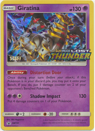 Giratina (SM151) (Staff Prerelease Promo) [Sun & Moon: Black Star Promos] | Exor Games Truro