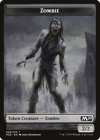 Zombie Token [Core Set 2020 Tokens] | Exor Games Truro