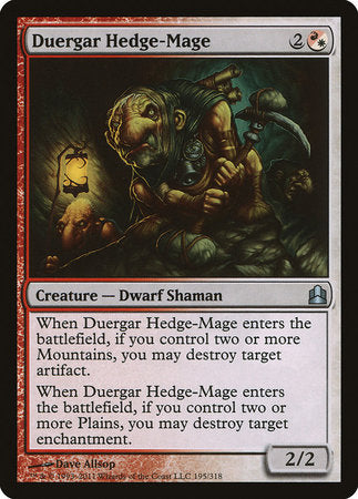 Duergar Hedge-Mage [Commander 2011] | Exor Games Truro